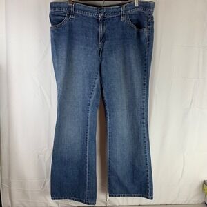 Old Navy Blue Jeans Womens 16 Blue Vintage 2001 Bootcut Flare Denim Y2K